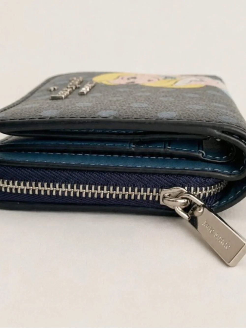 kate spade Black Polka Dot Alice Zip Wallet